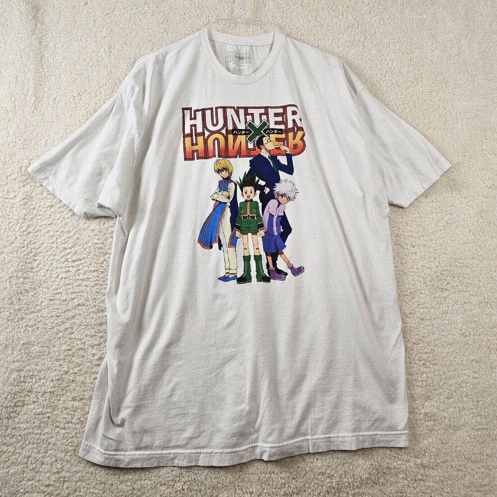 Hunter x Hunter T-Shirt Mens‎ 3XL White Anime Season 7 Killua Gon Kurapki Leorio